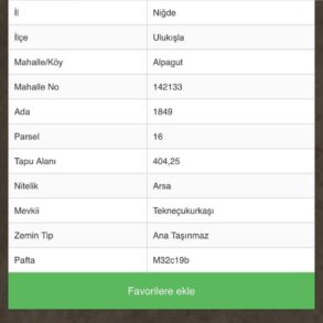 ULUKIŞLA SATILIK ARSA YATIRIMLIK 2 ADET
